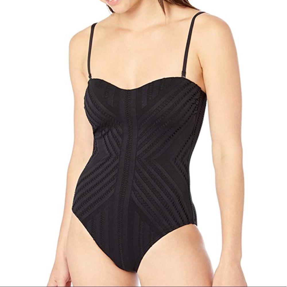 Upon the Shore Bandeau One Piece Swimsuit Sz S